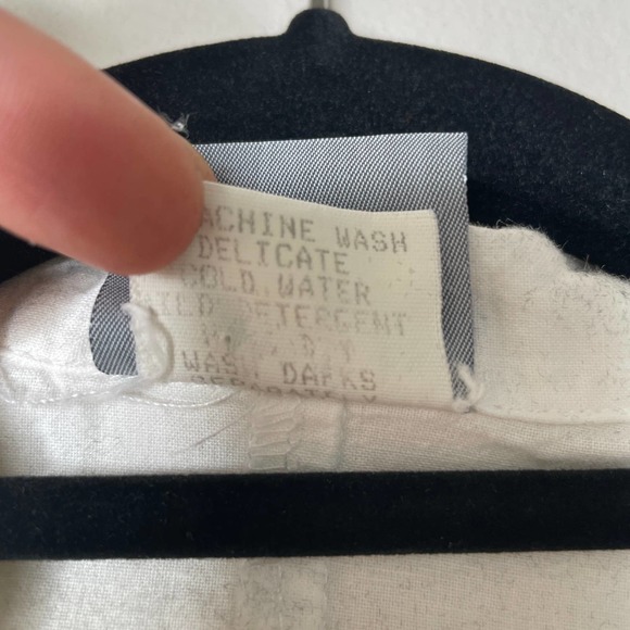 Vintage 90s Rabbit Designs White Tortoiseshell Button Front Midi Shirt Dress 6 - Picture 4 of 16